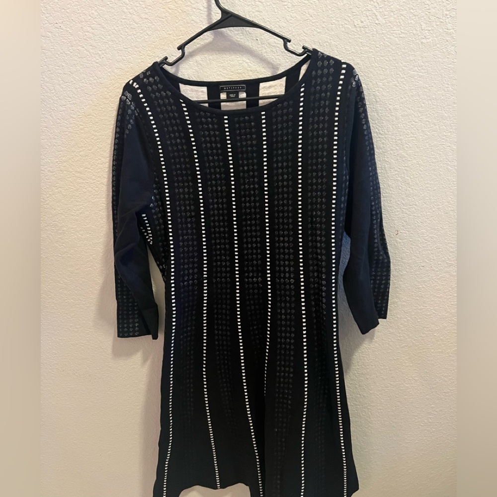 Metaphor Black and White Patterned Top